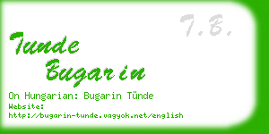 tunde bugarin business card